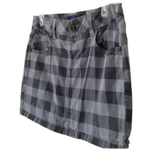 E) Miley Cyrus Max Azria Gray & Black Plaid Mini Skirt Size 11